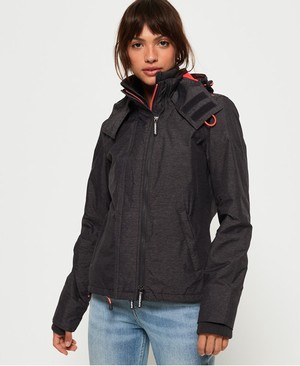 Superdry Pop Cipzár Hooded Arctic SD-Windcheater Női Kabát Szürke/Korall | AGBLT6984